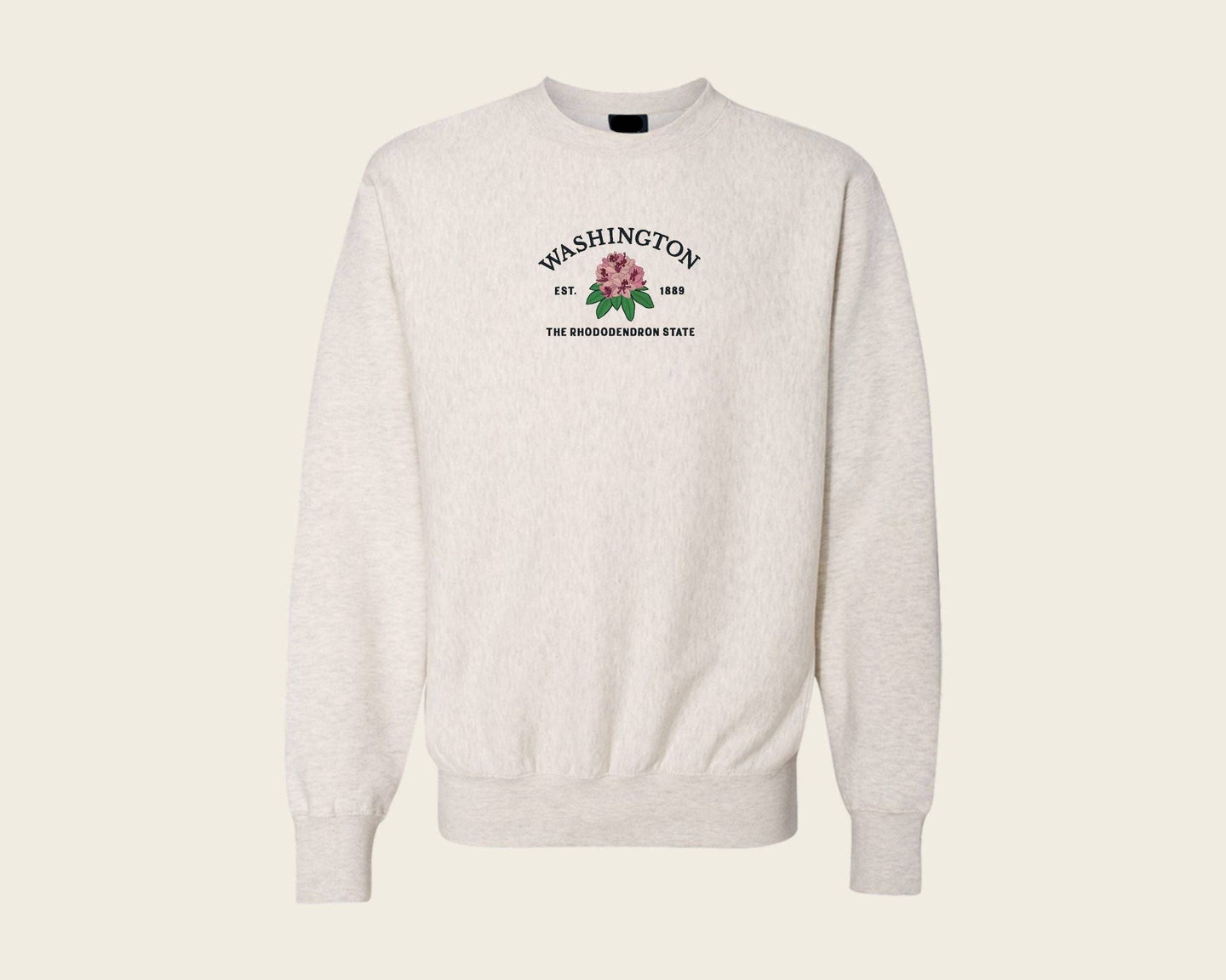 Washington Rhododendron Crew: Oatmeal Heather